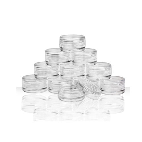 Empty acrylic containers