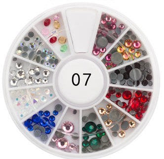 180 strass colorés, grands et petits