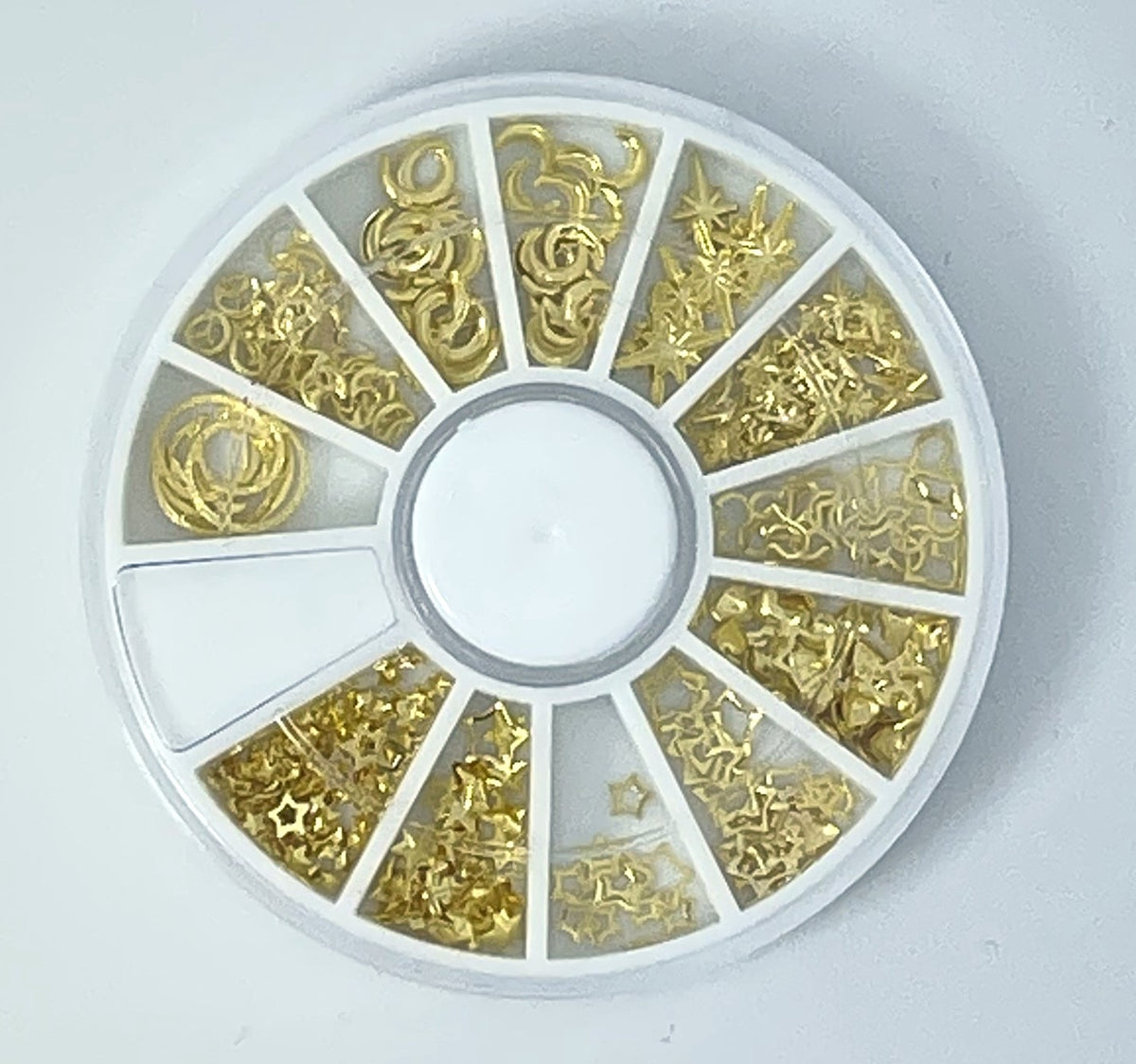 360 Strasssteine / Nagelschmuck Mix gold