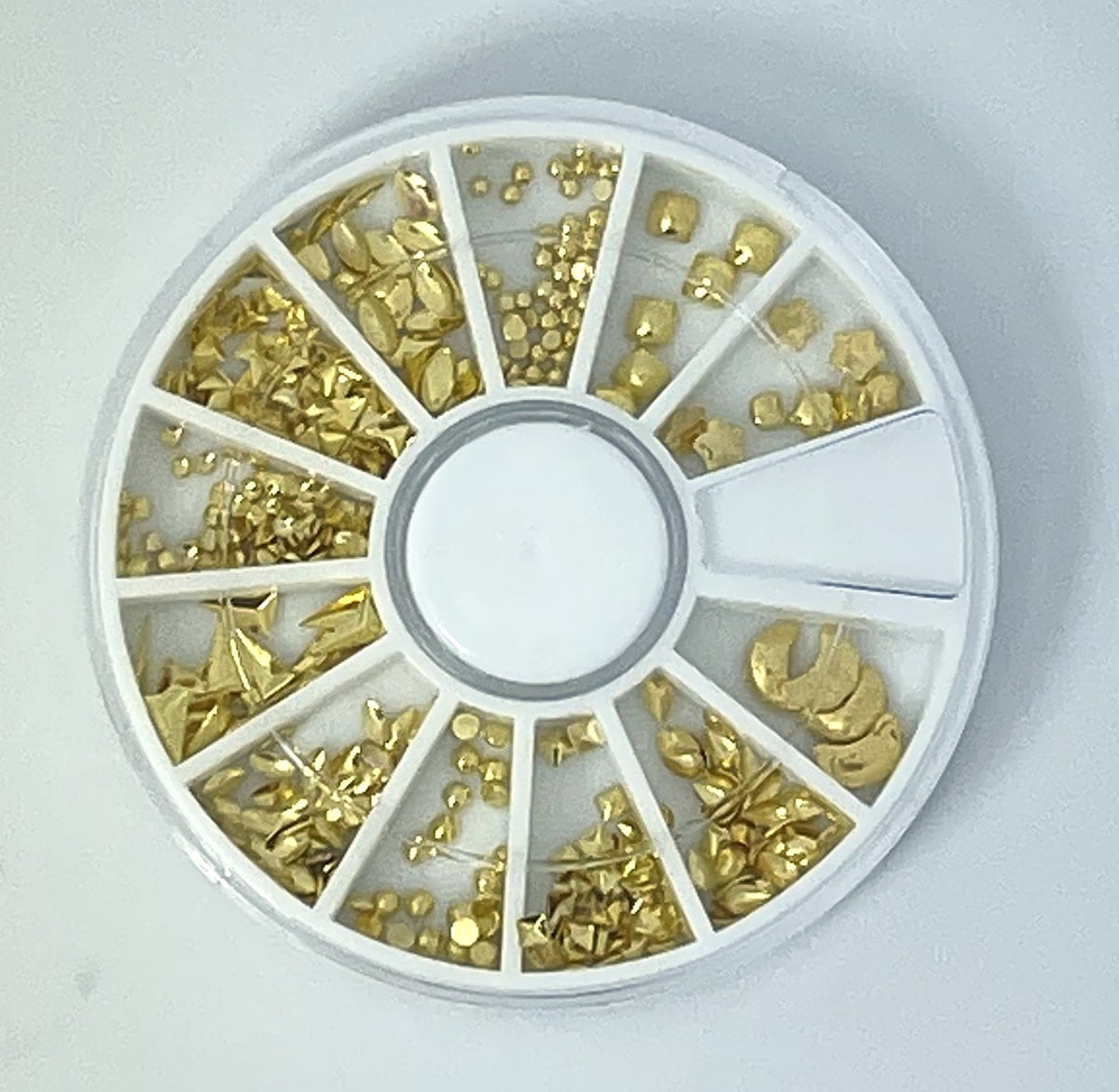 360 Strasssteine / Nagelschmuck Mix gold