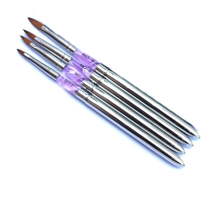 4er Set Acrypinsel mit Schutz
