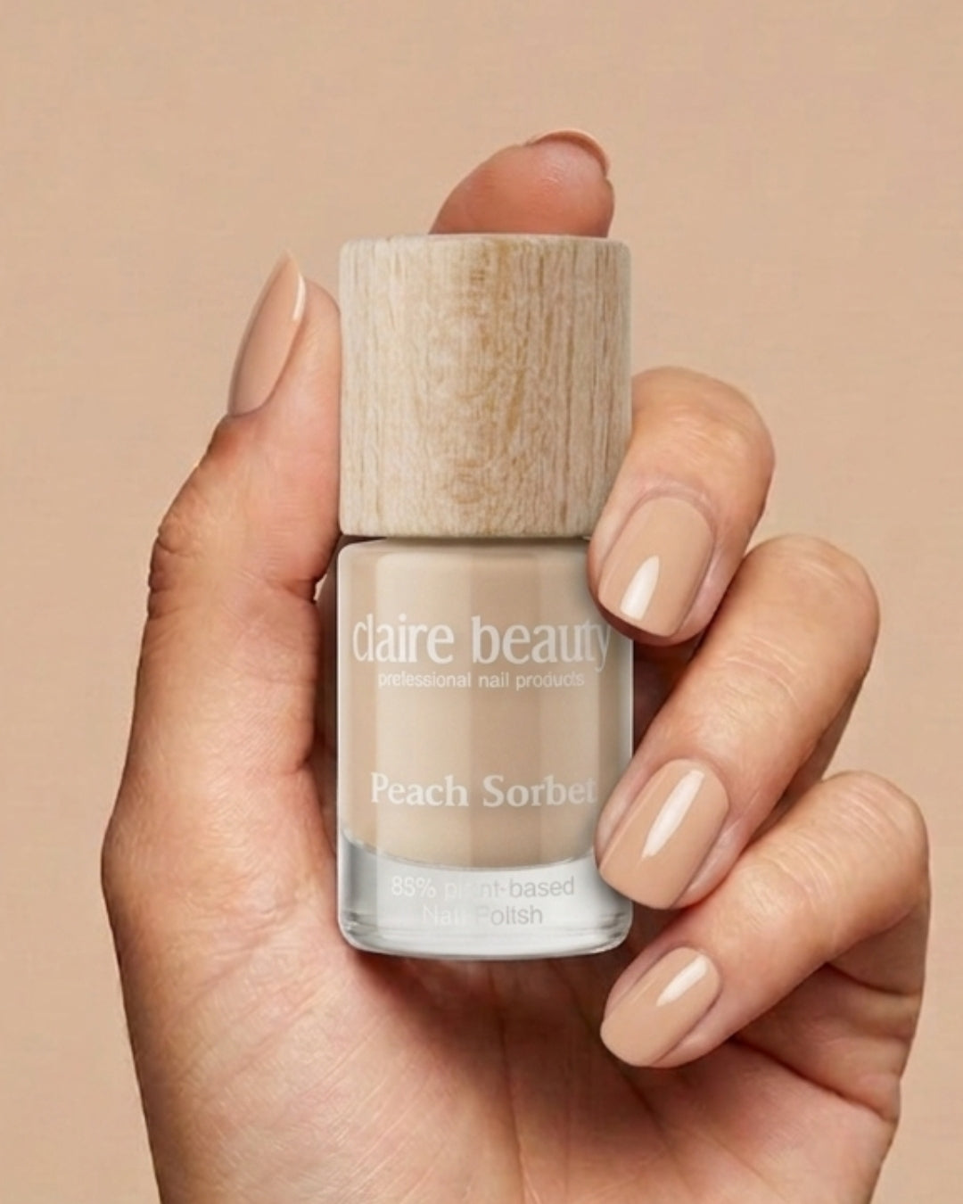 Green Plant Based Nagellack Peach Sorbet