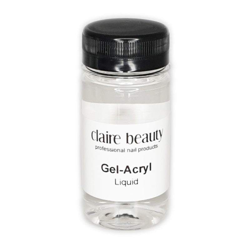 Poly Gel Liquid von claire beauty in 100ml Flasche, flüssiges Gel-Acryl für Nageldesign und Modellage, klare Verpackung
