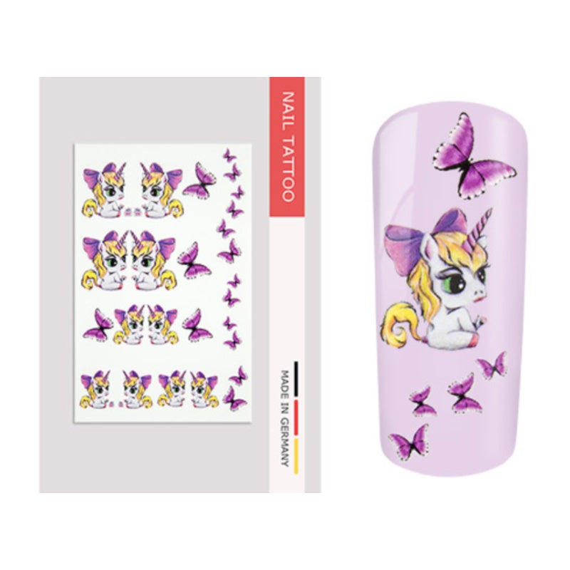 Nailart Tattoo Einhorn