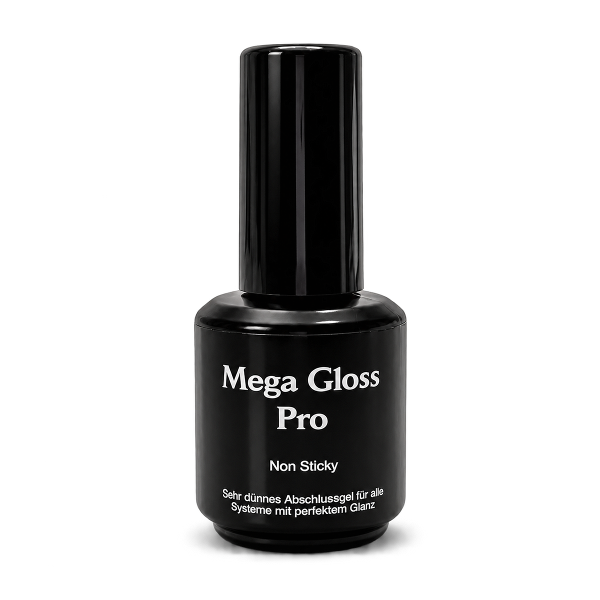 Finish Gel Mega Gloss Pro von claire beauty, schwarze 14-ml-Pinselflasche