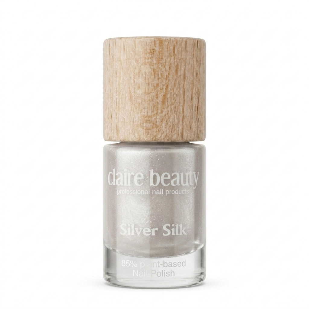 Green Plant Based Nagellack Silver Silk