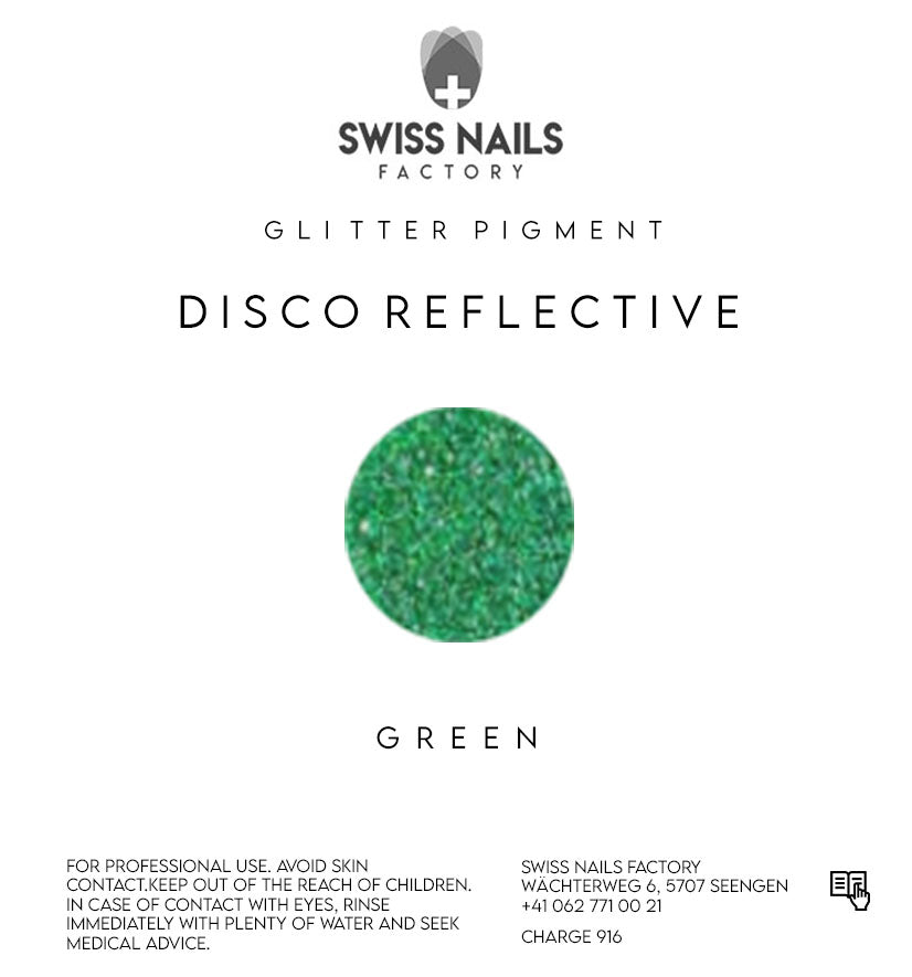 Paillettes réfléchissantes disco-Vert D06