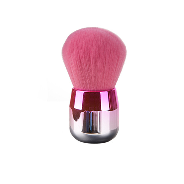 Eleganter pinker Staubpinsel von Nails Factory für Nagelkunst und professionelle Nagelpflege.