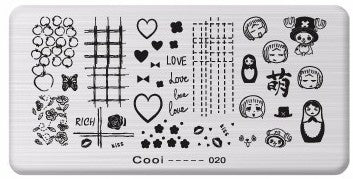 Nailart Stamping Schablone Nr. 20