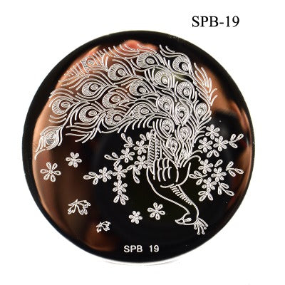 Nailart Stamping Schablone Rund SPB-19