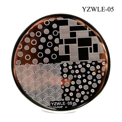 Nailart Stamping Schablone Rund YZWLE-05
