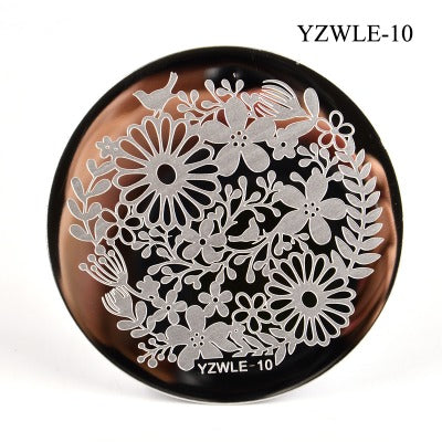 Nailart Stamping Schablone Rund YZWLE-10