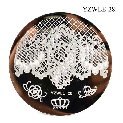 Nailart Stamping Schablone Rund YZWLE-28