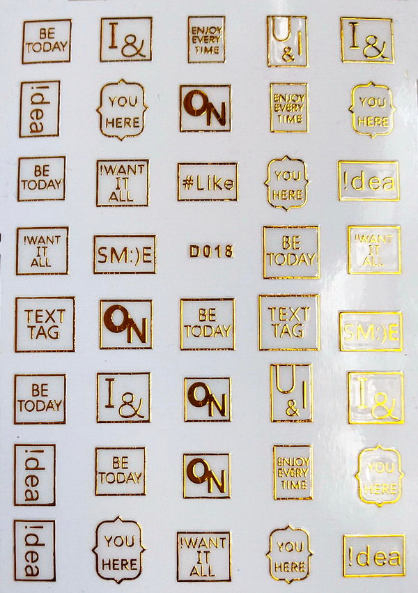 Sticker Motto D018 gold