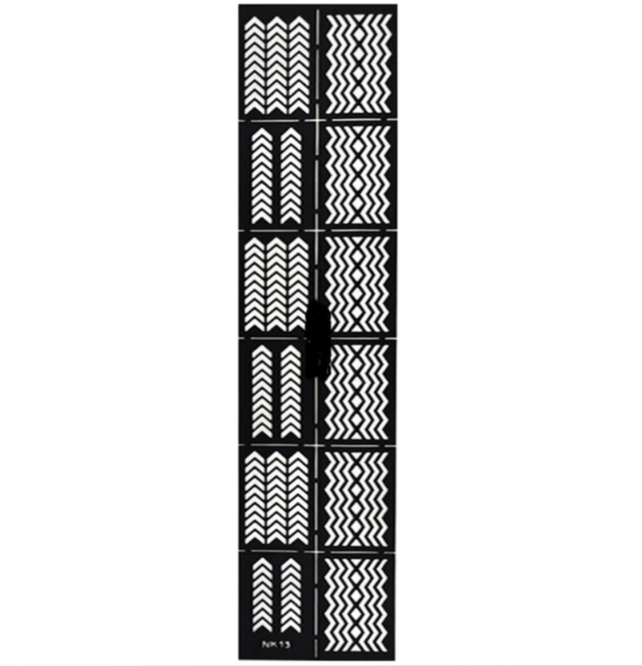 12x Nail Art Schablone NK13 - Spitzen/Muster