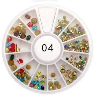 180 Strasssteine Diamant Bunt