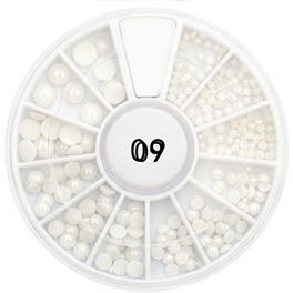 180 Strasssteine Perlen schneeweiss 09