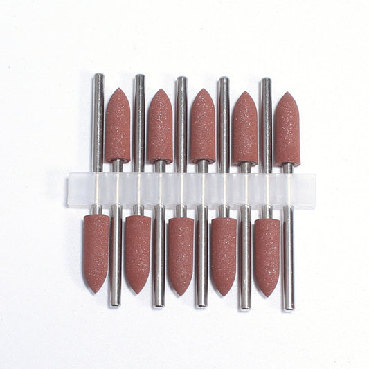 Brauner Silikonpolierer von Nails Factory, grob, 320 Grit, 1 cm Länge, ideal für Nagel- und Manikürearbeiten.