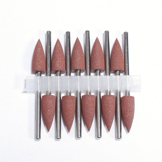 Brauner Silikonpolierer grob/spitzig, 320 Grit, 1 cm, für Nagel- und Manikürearbeiten, von Nails Factory