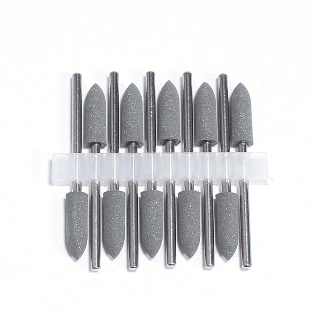 Silikonpolierer von Nails Factory, mittelgrob 180 Grit, 1 cm lang, schwarzes Silikon für Nagel- und Nagelpflege.