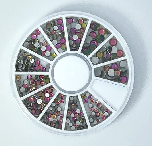 360 Strasssteine Glitzer Pink