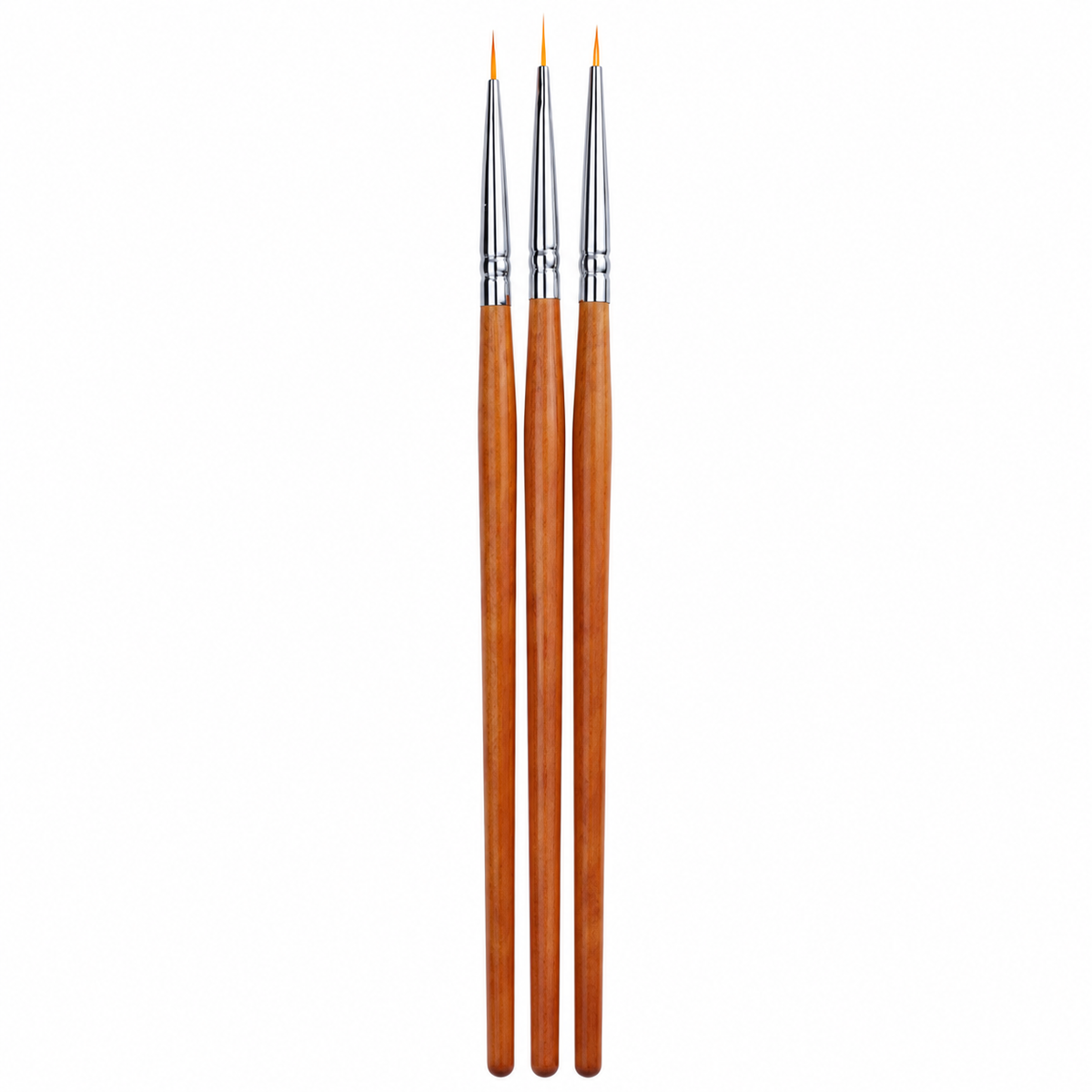 3er Set Nail Art Liner Holz – Produktaufnahme auf weissem Hintergrund