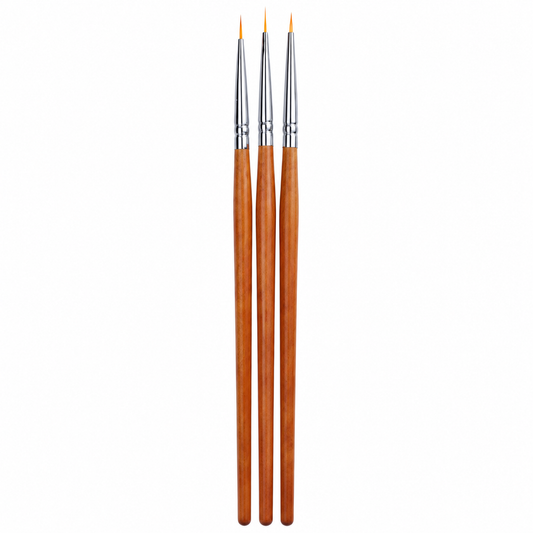 3er Set Nail Art Liner Holz – Produktaufnahme auf weissem Hintergrund
