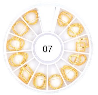 45x Strasssteine Gold Oval Rund fein