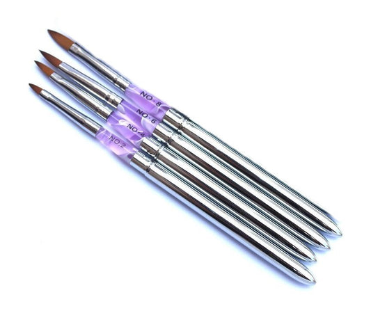 4er Set Acrypinsel mit Schutz
