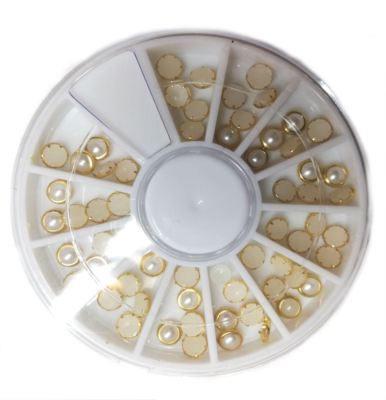 60 Strasssteine Perlen Gold