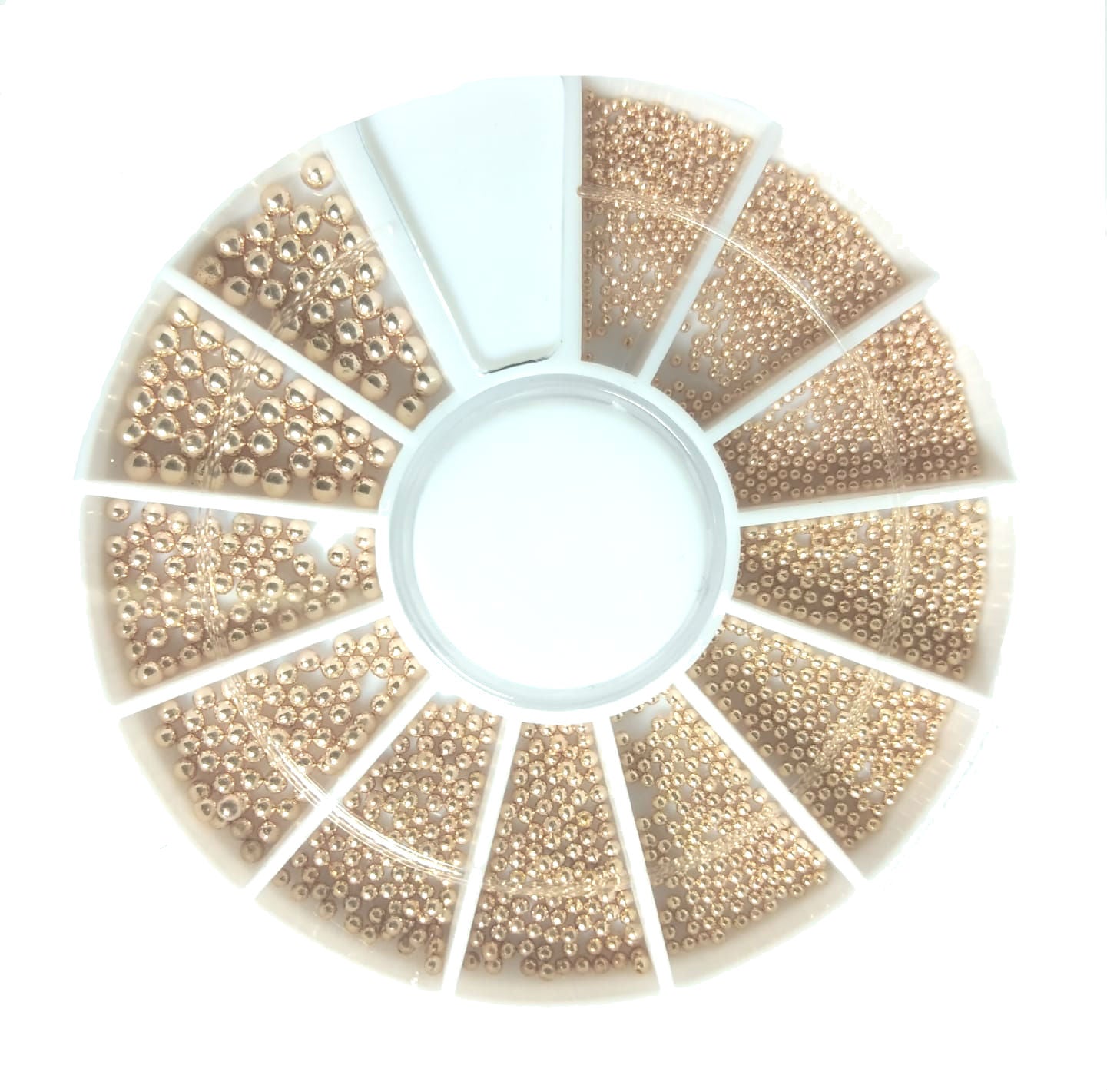 600 rhinestones, rose gold caviar beads