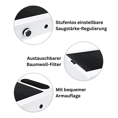 Absaugung für Nägel Deluxe + 3 Ersatzfilter Bundle
