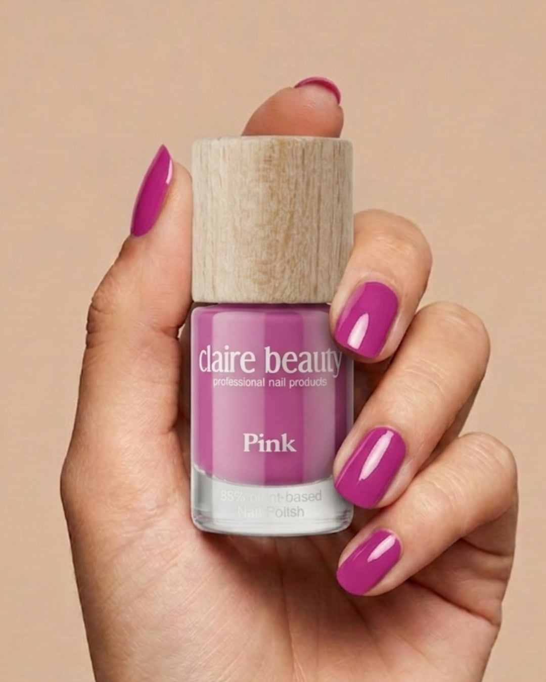 Green Plant Based Nagellack Pink