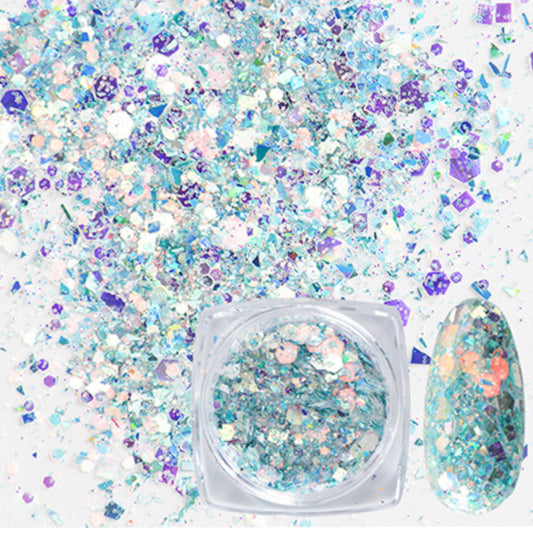 Extrem Nailart Glitzer Blau