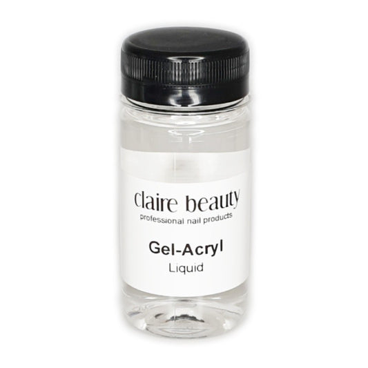 Poly Gel Liquid von claire beauty in 100ml Flasche, flüssiges Gel-Acryl für Nageldesign und Modellage, klare Verpackung