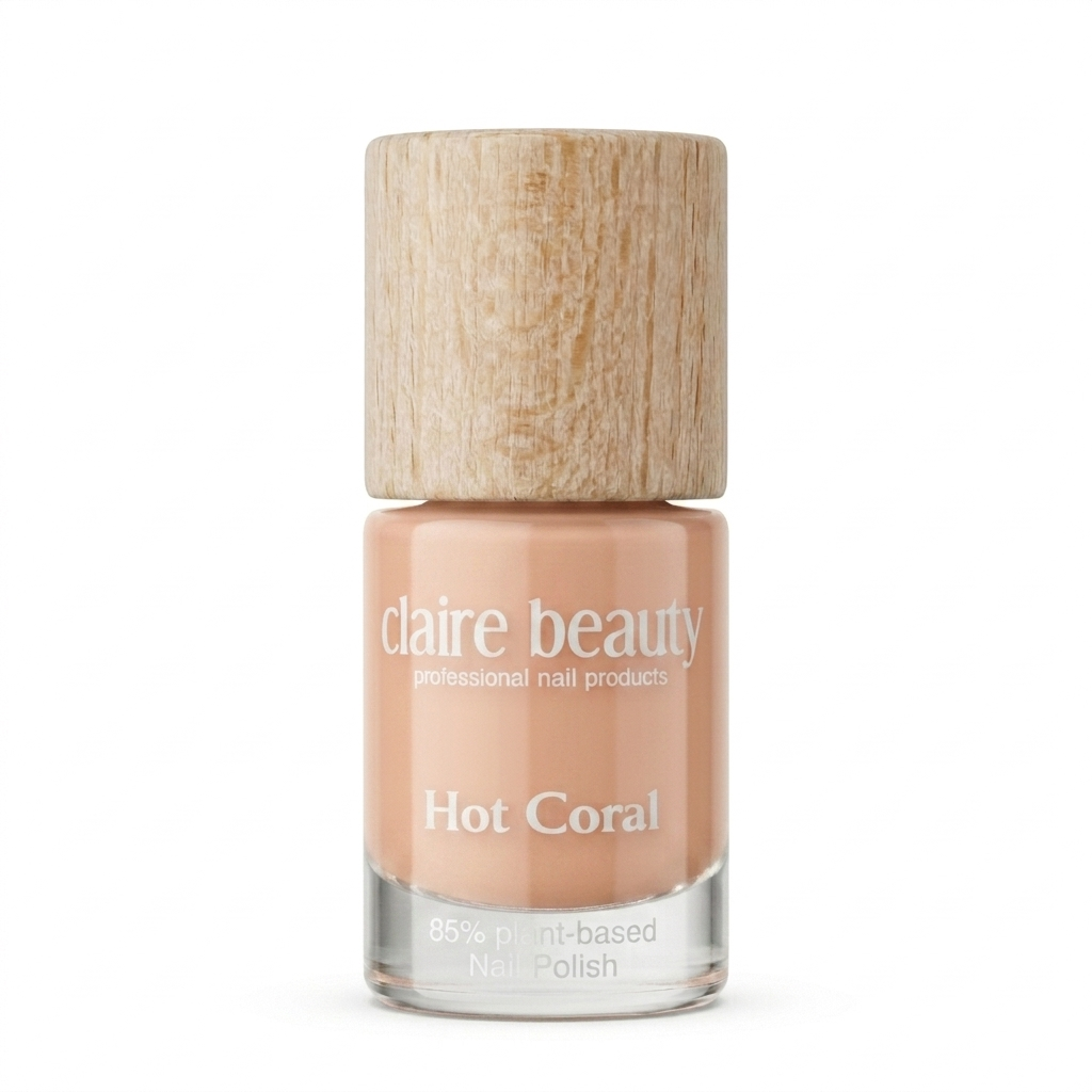 Green Plant Based Nagellack Hot Coral