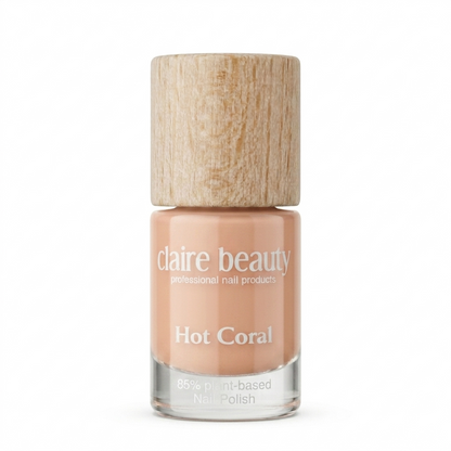 Green Plant Based Nagellack Hot Coral