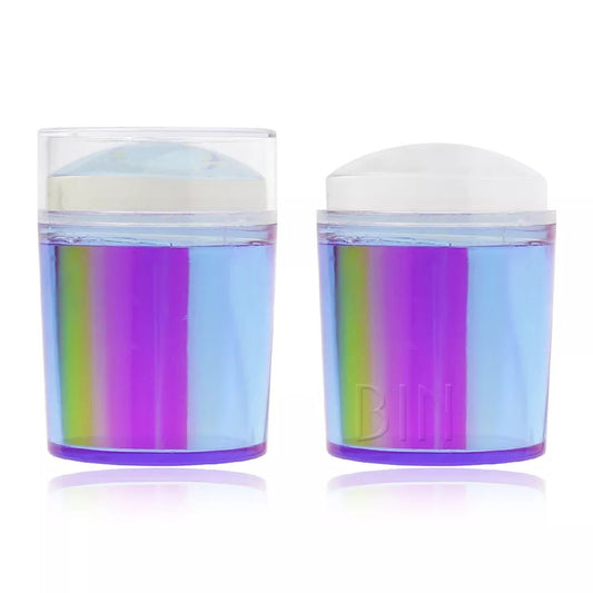 Stempel & Scraper klar im Set Lila irisierend