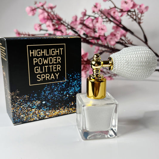 Highlight Glitzer Puder Spray Weiss
