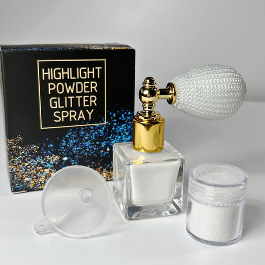 Highlight Glitzer Puder Spray Weiss