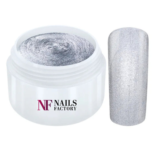 Nails Factory Farbgel Glimmer Silver
