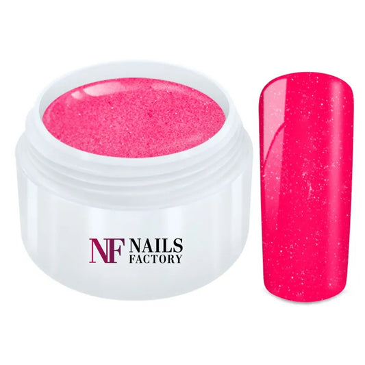 Nails Factory Farbgel Glitter Neon Pink