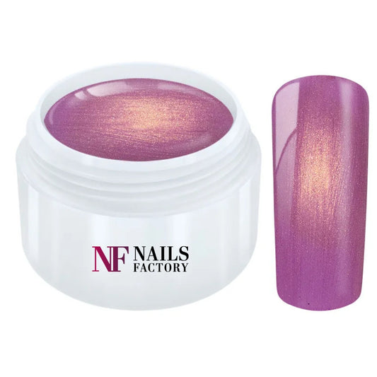 Nails Factory Farbgel Metallic Purple Gold