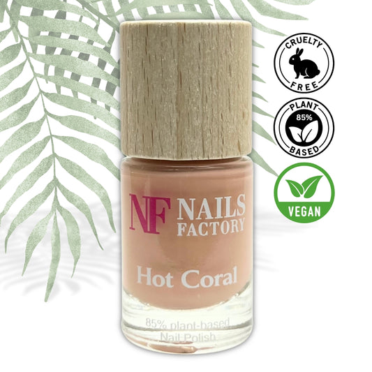 Green Plant Based Nagellack Hot Coral | Last Stock