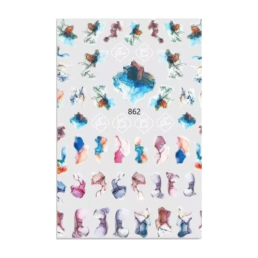 Nail Sticker Aquarell bunt