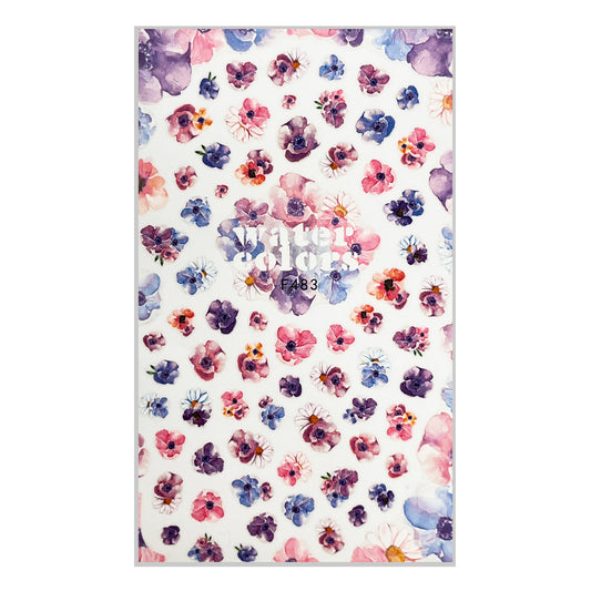Nail Sticker Blumen Aquarell