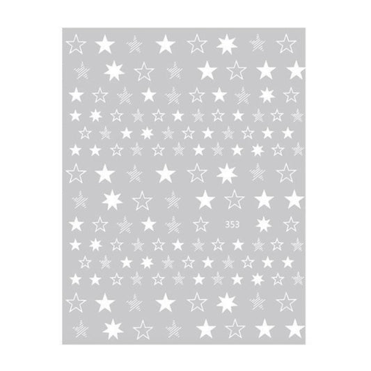 Nail Sticker Sterne Weiss