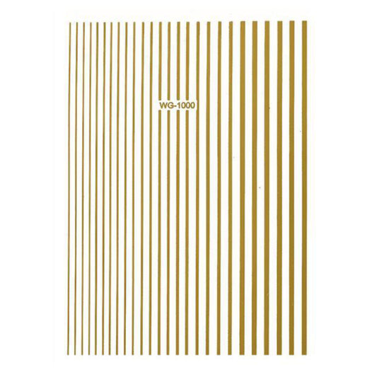 Nail Sticker Stripes Gold
