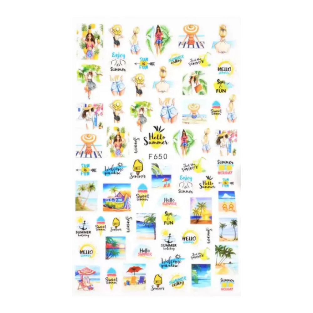 Nail Sticker Summer Beach