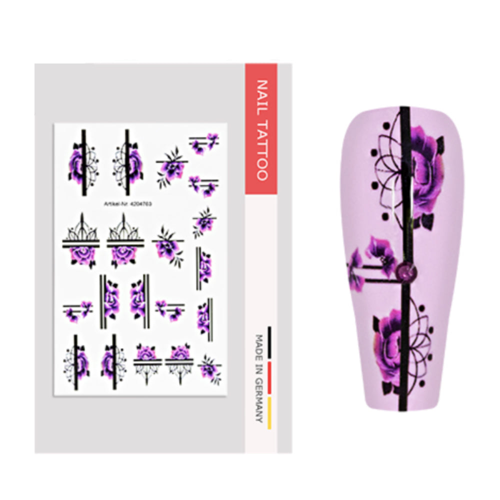 Nailart Tattoo Blüte III